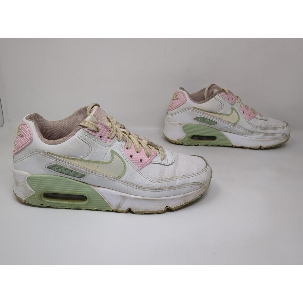 Big Kid's Nike Air Max 90 LTR SE Summit White Pink DQ0276-100 Girls Size 5.5Y